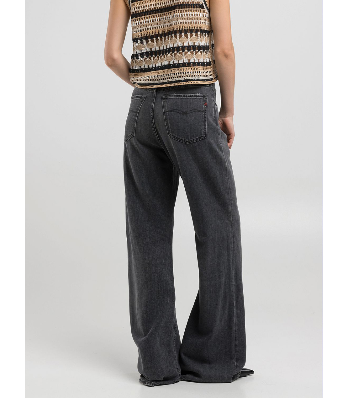 フレアブーツカットBECKAテンセルブラックデニム 詳細画像 オフブラック 2